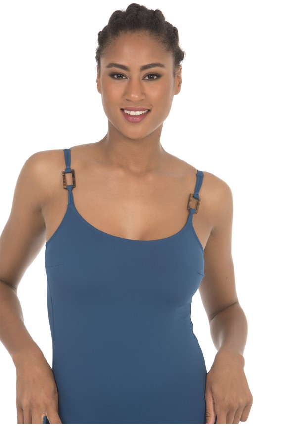 WIRELESS SQUARE NECKLINE SWIMSUIT