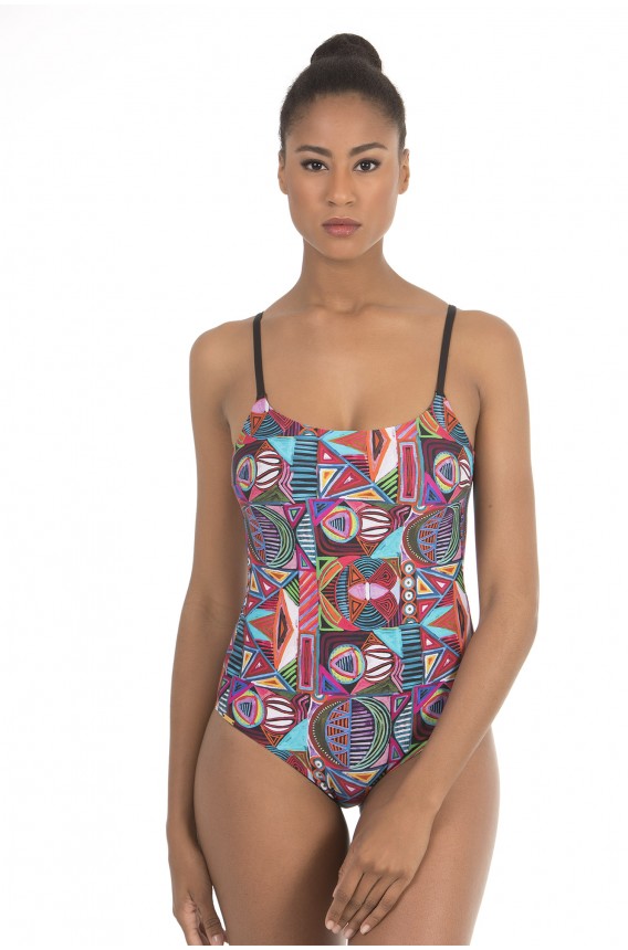 WIRELESS SQUARE NECKLINE SWIMSUIT
