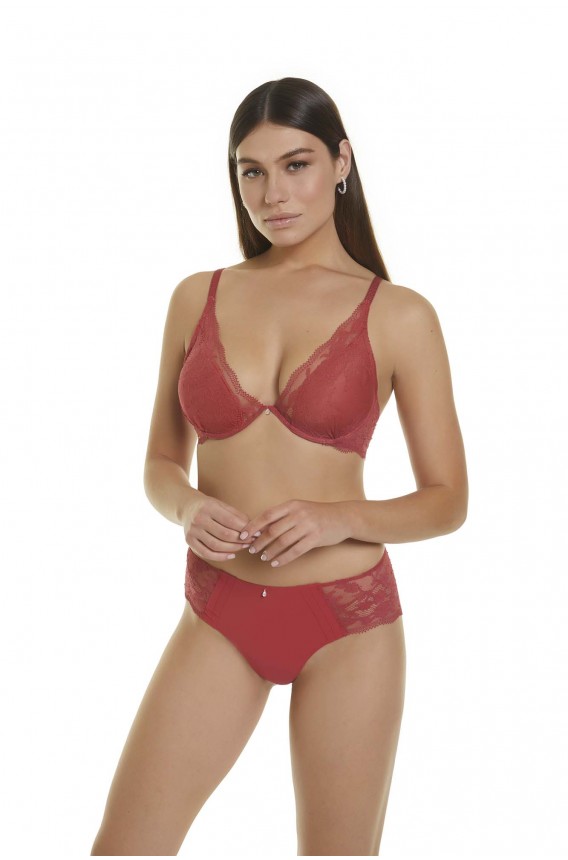 SUJETADOR DE ESCOTE PROFUNDO CON ARO CONTINUO JOLIE