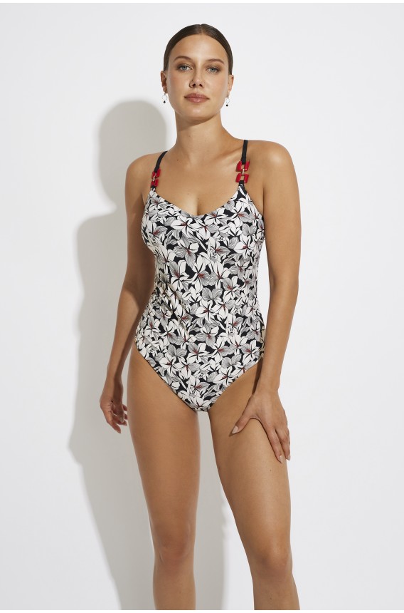 WIRELESS SQUARE NECKLINE SWIMSUIT