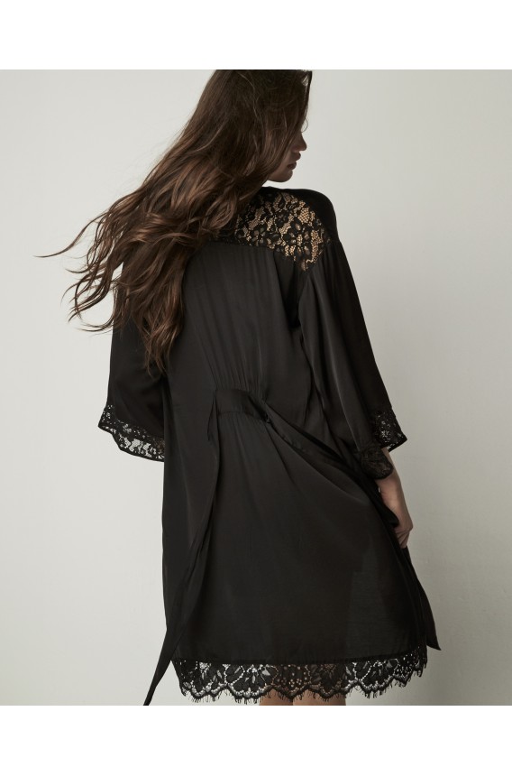 ROBE DE LINGERIE CURTA DE MANGA FRANCÊS