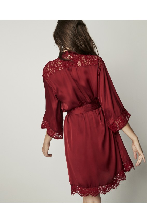 ROBE DE LINGERIE CURTA DE MANGA FRANCÊS