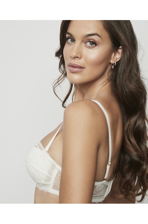 SUJETADOR BANDEAU SIN TIRANTES DE ENCAJE