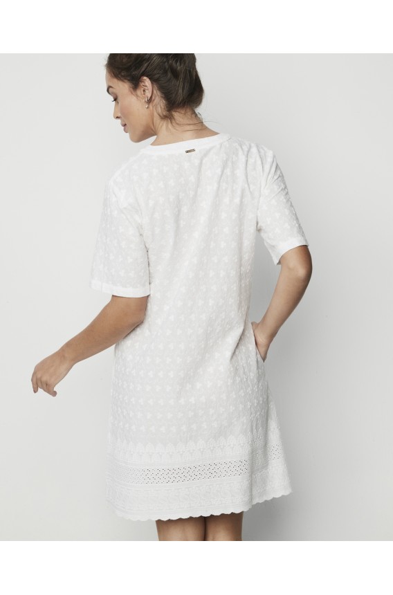 EMBROIDERED COTTON NIGHTGOWN