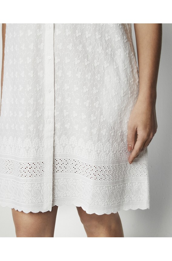 EMBROIDERED COTTON NIGHTGOWN