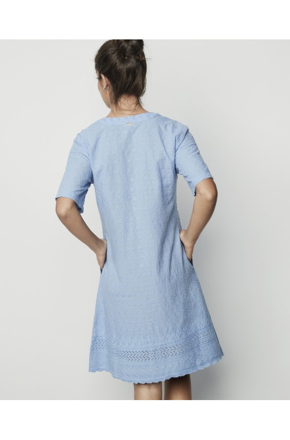 EMBROIDERED COTTON NIGHTGOWN