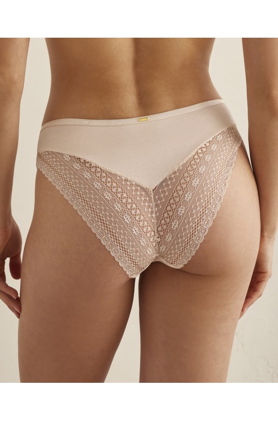 PACK BRAGA BIKINI BÁSICA ALGODÓN Y ENCAJE