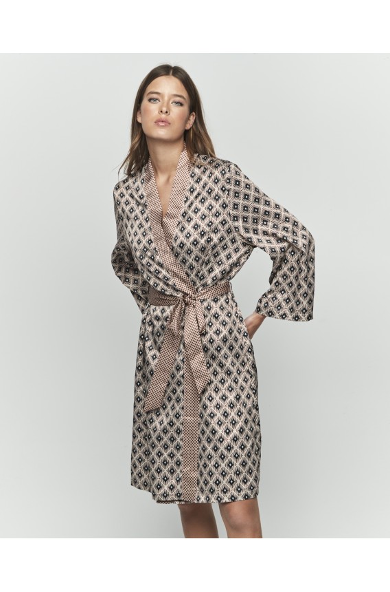 CROSSED DRESSING GROWN
