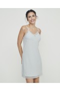 SHORT RIBBED NIGHTGOWN WITH CUP