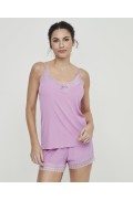 RIBBED SHORT PIJAMA WITH CUPS