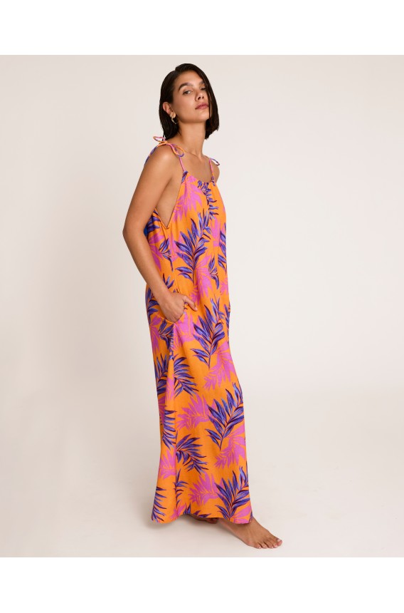 LONG HALTER NECK DRESS