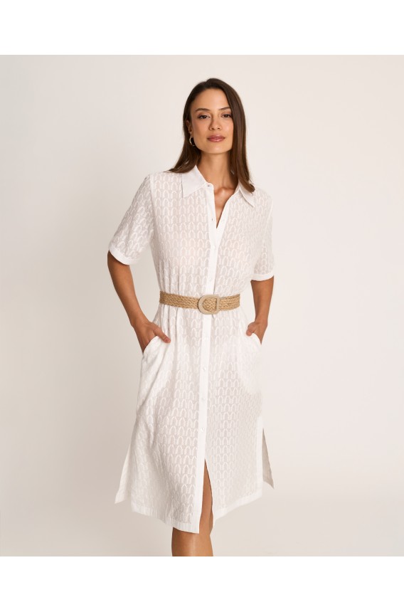 VESTIDO CAMISA CON CINTO