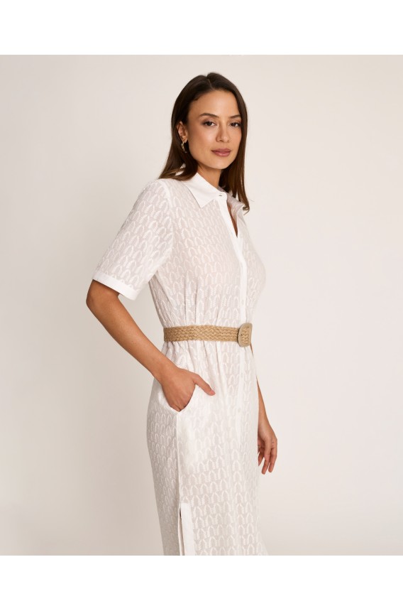 VESTIDO CAMISA CON CINTO
