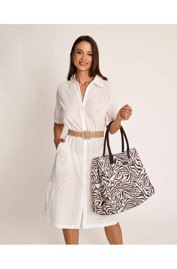 VESTIDO CAMISA CON CINTO