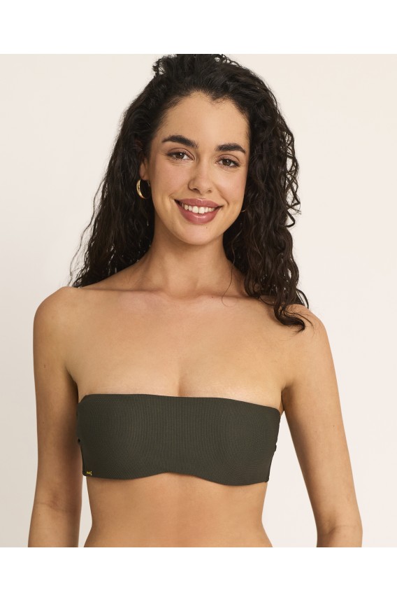 TOP BIKINI BANDEAU SEM COPA