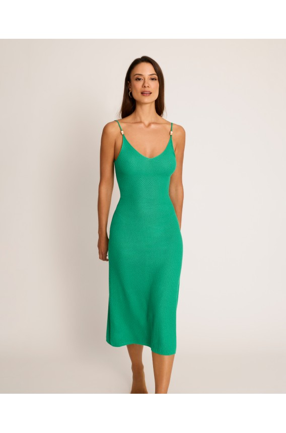 VESTIDO LONGO DE TRICÔ