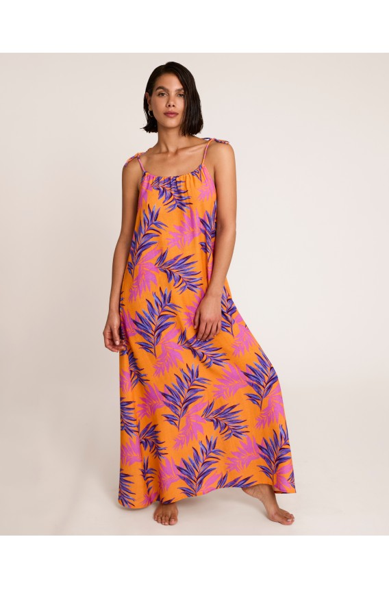 LONG HALTER NECK DRESS