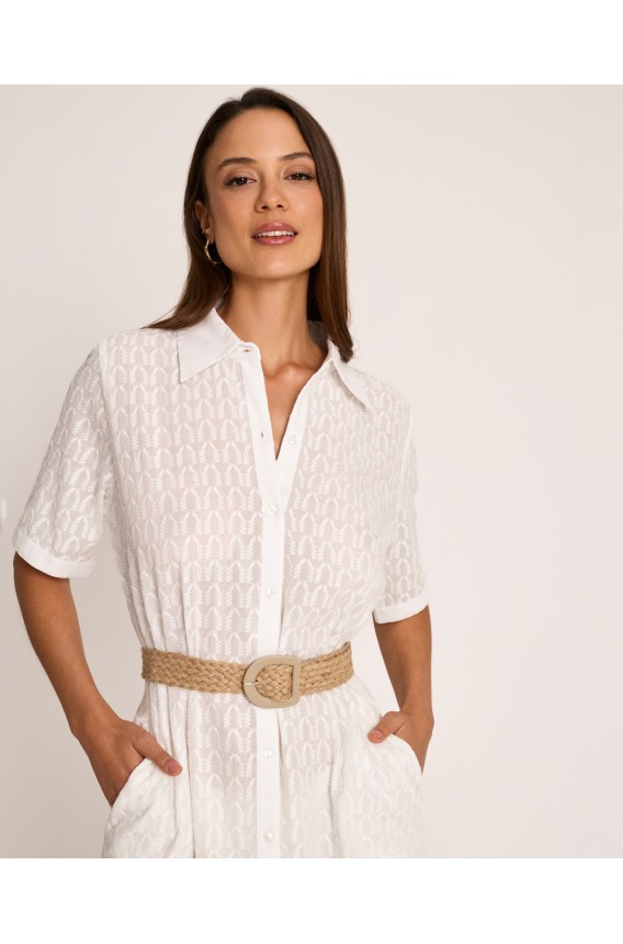 VESTIDO CAMISA CON CINTO