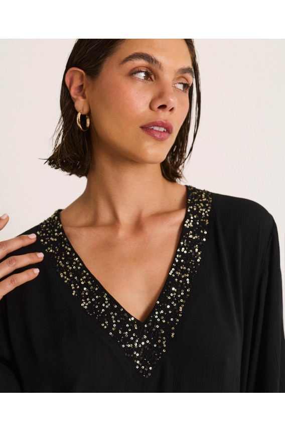 VESTIDO ESCOTE PICO 