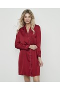 SATIN SHIRT NIGHTDRESS