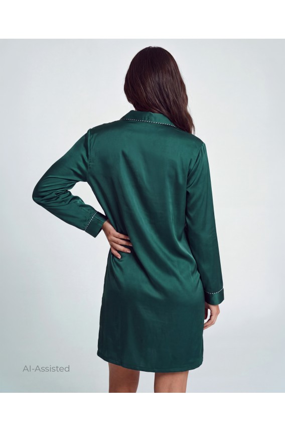 SATIN SHIRT NIGHTDRESS
