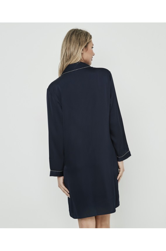 SATIN SHIRT NIGHTDRESS