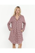 SATIN SHIRT-STYLE NIGHTDRESS