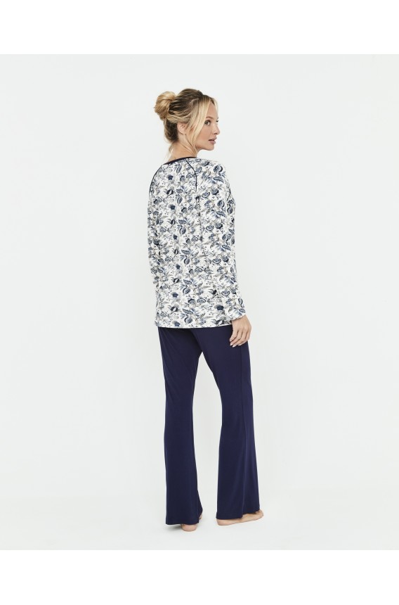 PIJAMA DE MULHER COM T-SHIRT DE MANGA RAGLAN E CALÇAS YOGA