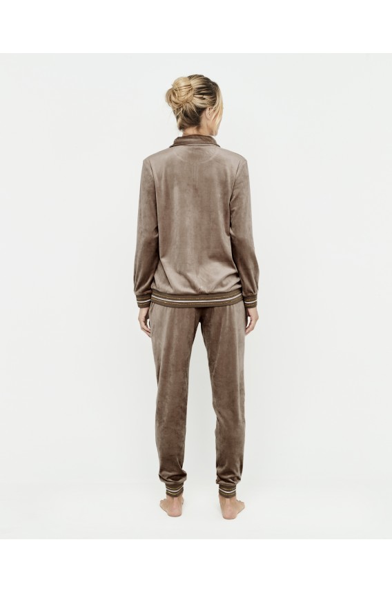 VELOUR JACKET AND TROUSERS SET