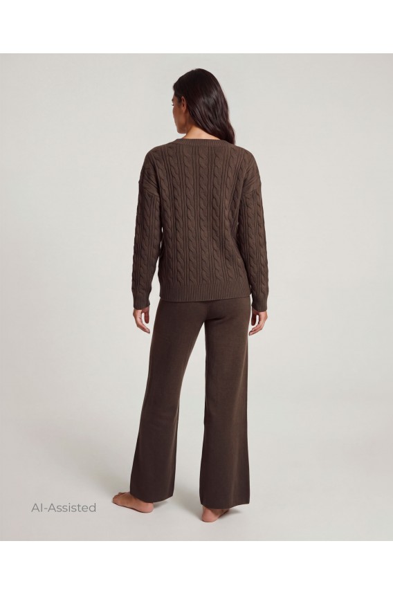 V-NECK KNIT SET