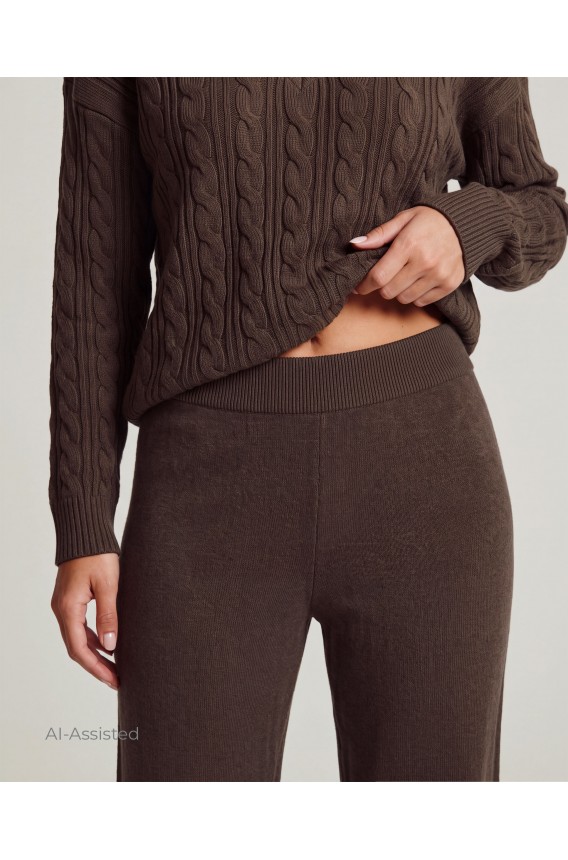 V-NECK KNIT SET