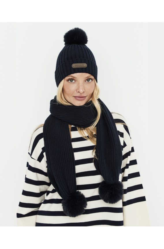 POM POM HAT AND SCARF SET
