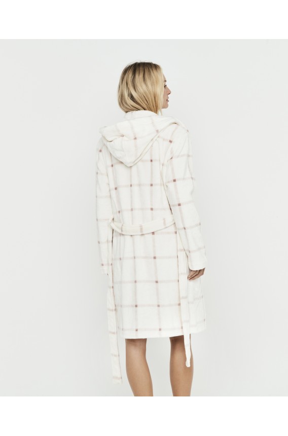 LONG CHECKED ROBE