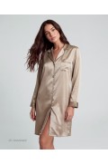 CAMISA DE DORMIR ACETINADA TIPO CAMISEIRO