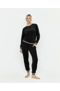VELOUR SWEATSHIRT AND TROUSERS SET