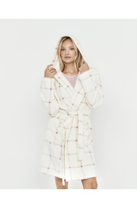 LONG CHECKED ROBE