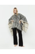 PONCHO CUADROS BITONO