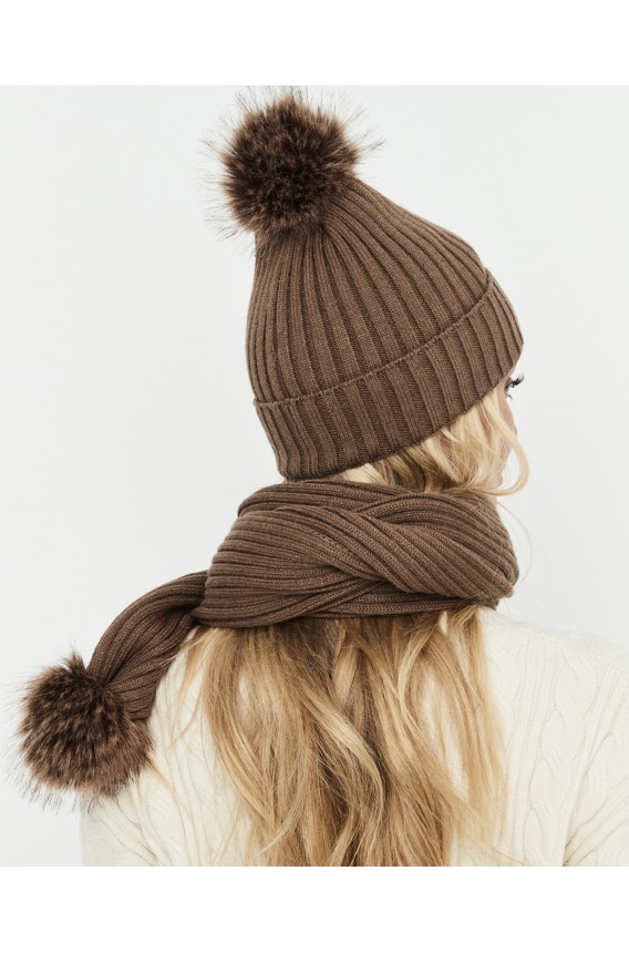SET GORRO Y BUFANDA POMPÓN